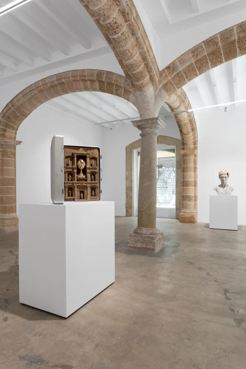 Installation shot from Daniel Arsham: Eroded Horizon, @ Baró Galeria