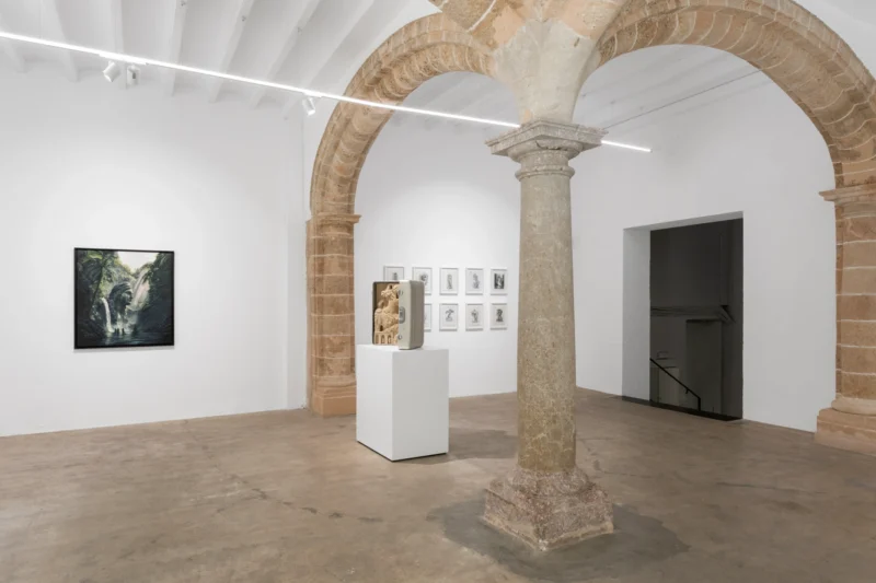 Installation shot from Daniel Arsham: Eroded Horizon, @ Baró Galeria