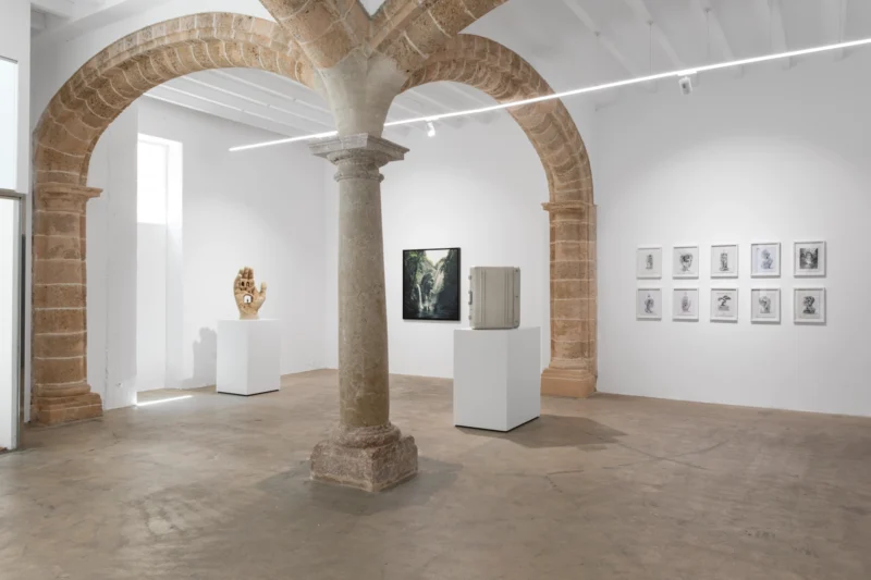 Installation shot from Daniel Arsham: Eroded Horizon, @ Baró Galeria