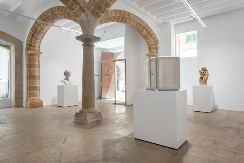 Installation shot from Daniel Arsham: Eroded Horizon, @ Baró Galeria