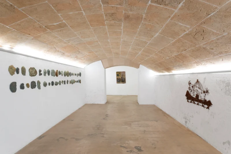 Installation shot from Estevan Davi: Pagan Tales: The Golden Moon, @ Baró Galeria