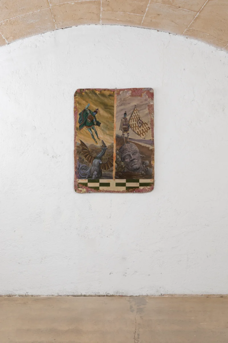 Installation shot from Estevan Davi: Pagan Tales: The Golden Moon, @ Baró Galeria