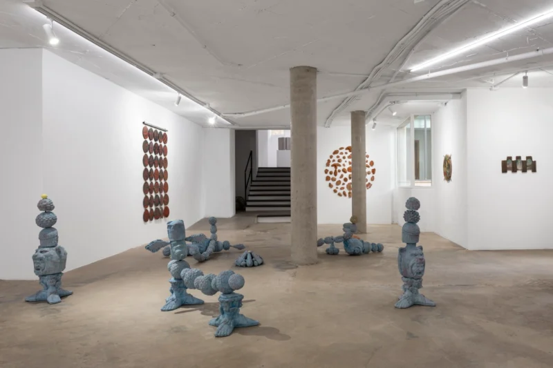 Installation shot from Estevan Davi: Pagan Tales: The Golden Moon, @ Baró Galeria