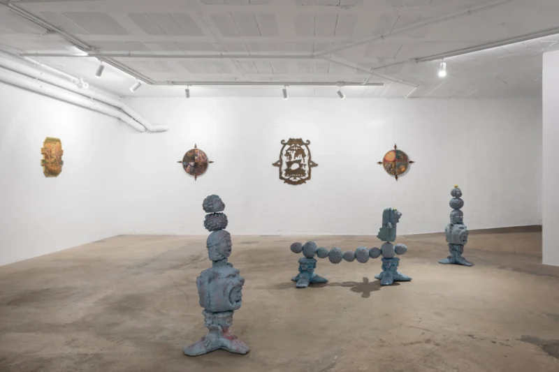 Installation shot from Estevan Davi: Pagan Tales: The Golden Moon, @ Baró Galeria