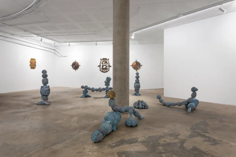 Installation shot from Estevan Davi: Pagan Tales: The Golden Moon, @ Baró Galeria