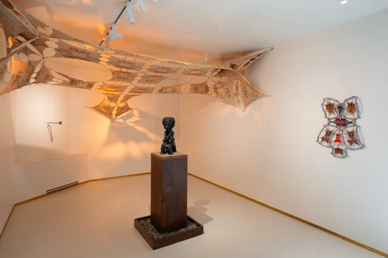 Installation shot from Yussef Agbo-Ola: Inside the Waterfall, 12 Bones Birthed a Flower, @ Baró Galeria