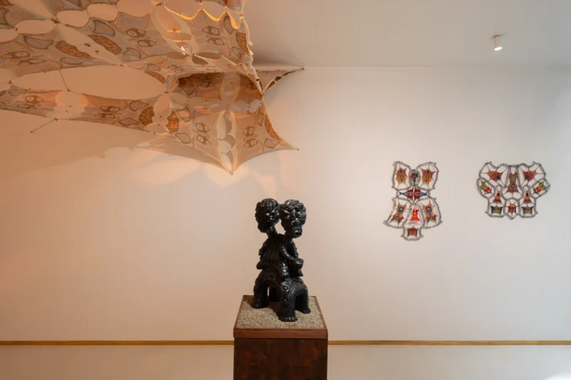 Installation shot from Yussef Agbo-Ola: Inside the Waterfall, 12 Bones Birthed a Flower, @ Baró Galeria