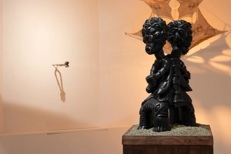 Installation shot from Yussef Agbo-Ola: Inside the Waterfall, 12 Bones Birthed a Flower, @ Baró Galeria