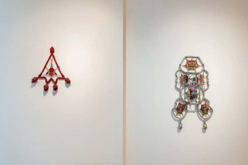 Installation shot from Yussef Agbo-Ola: Inside the Waterfall, 12 Bones Birthed a Flower, @ Baró Galeria