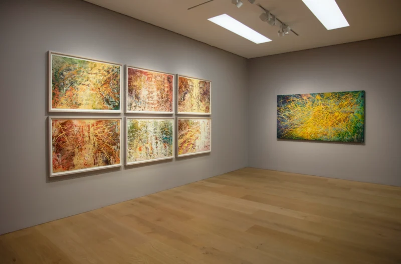 Installation shot from José Parlá: ENGRAMS, @ Ben Brown Fine Arts