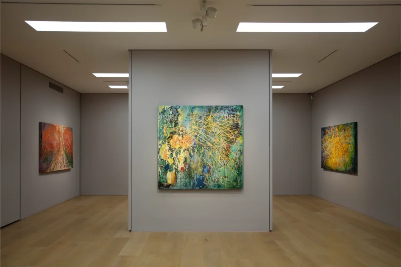 Installation shot from José Parlá: ENGRAMS, @ Ben Brown Fine Arts