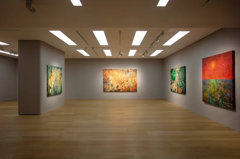 Installation shot from José Parlá: ENGRAMS, @ Ben Brown Fine Arts