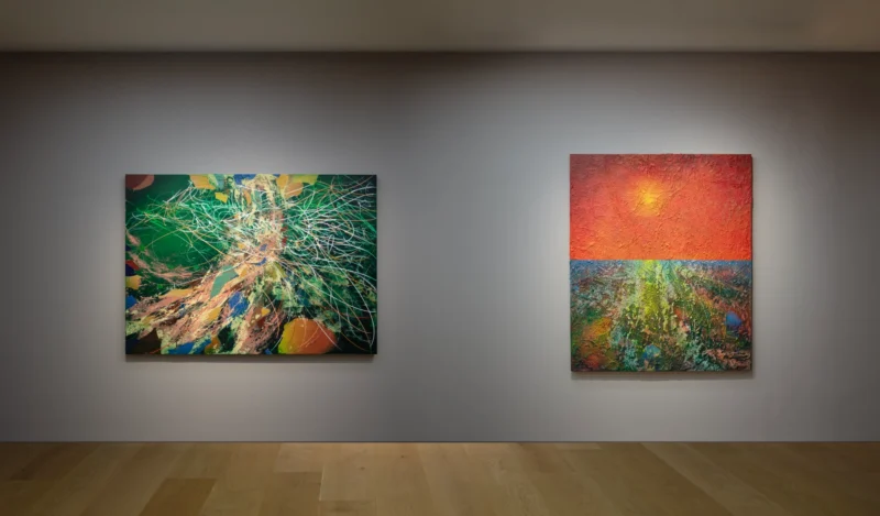 Installation shot from José Parlá: ENGRAMS, @ Ben Brown Fine Arts