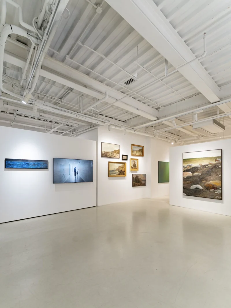 Installation shot from Sven Drühl: Hyper Landscape - Beyond the Sea of Fog, @ Bluerider ART