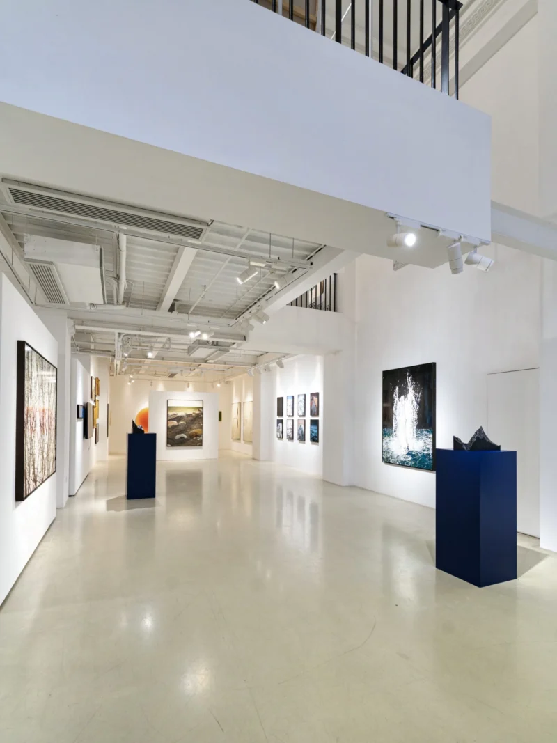 Installation shot from Sven Drühl: Hyper Landscape - Beyond the Sea of Fog, @ Bluerider ART