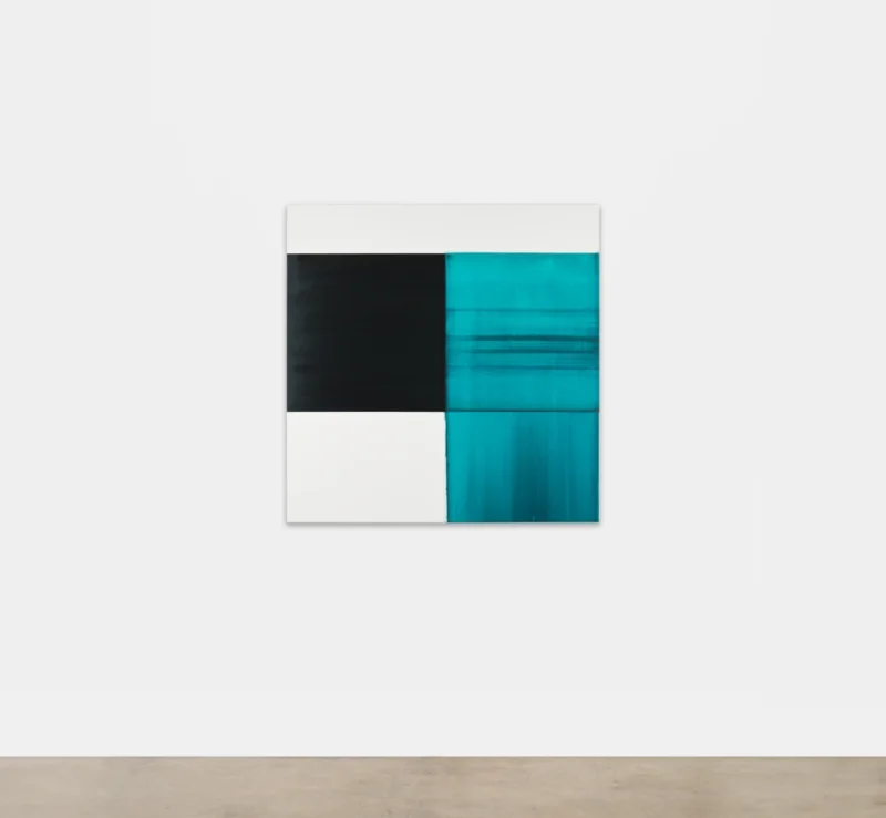 Callum Innes, Exposed Painting Caribbean Turquoise, 2024