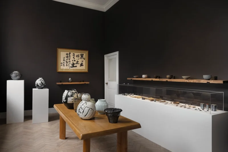 Installation shot from The Language of Glaze: Shimizu Uichi at 100, @ Carpenters Workshop Gallery