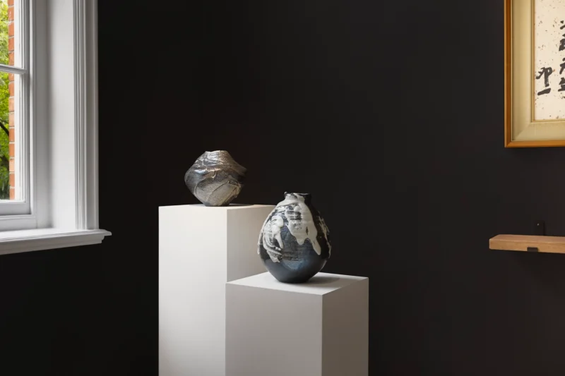 Installation shot from The Language of Glaze: Shimizu Uichi at 100, @ Carpenters Workshop Gallery