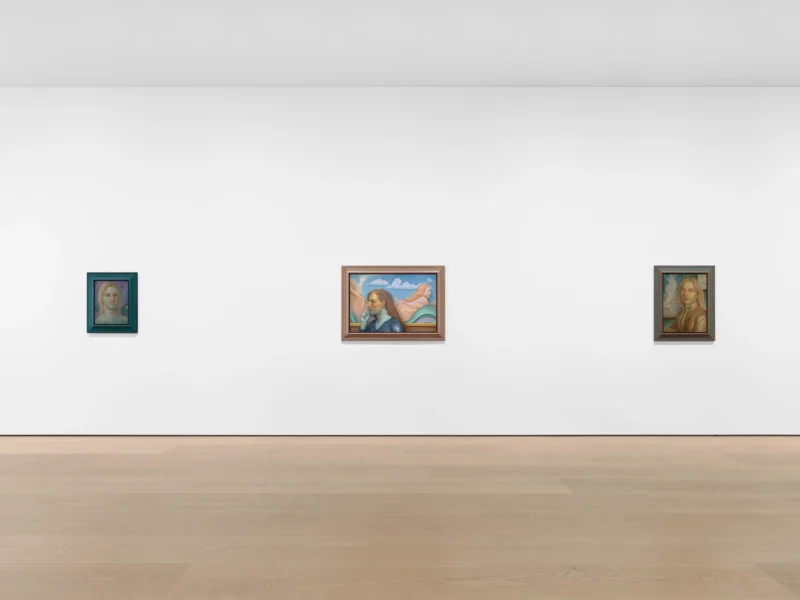 Installation shot from Steven Shearer: My Moody Muse, @ David Zwirner