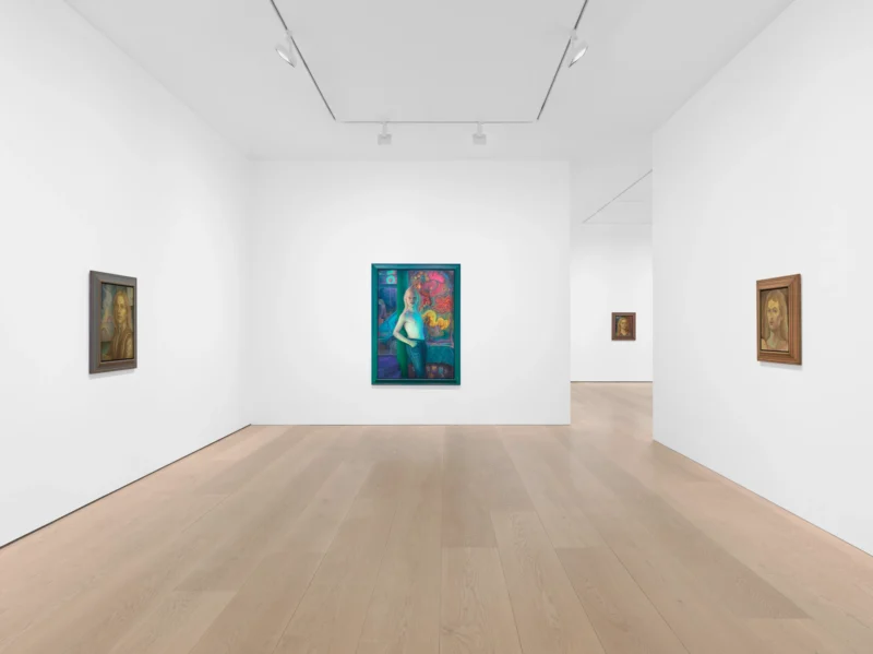 Installation shot from Steven Shearer: My Moody Muse, @ David Zwirner