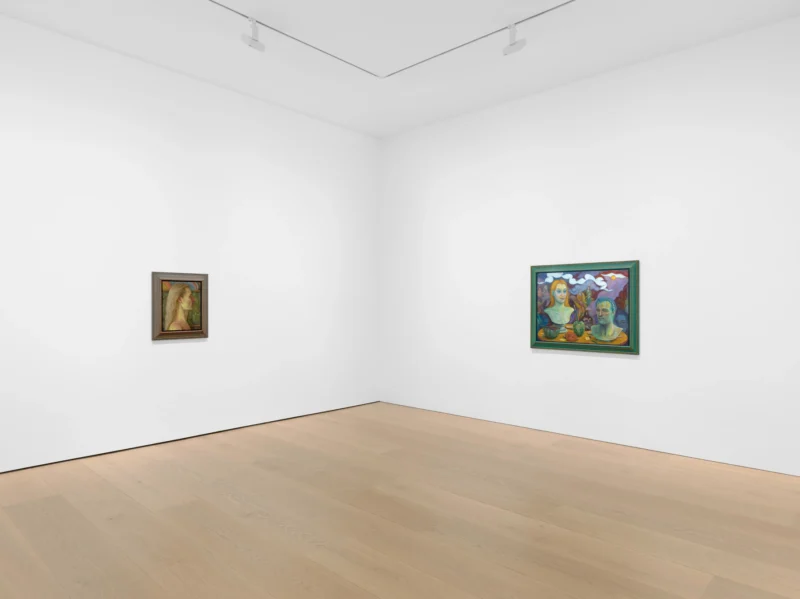 Installation shot from Steven Shearer: My Moody Muse, @ David Zwirner