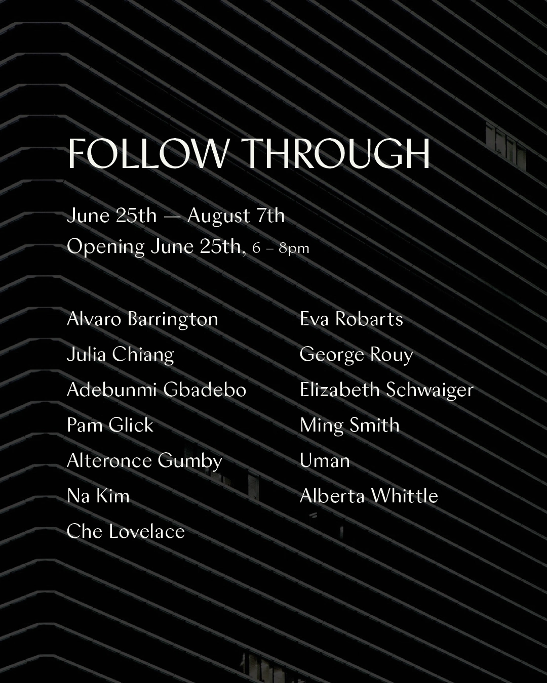 Image for Follow Through, at Nicola Vassell Gallery