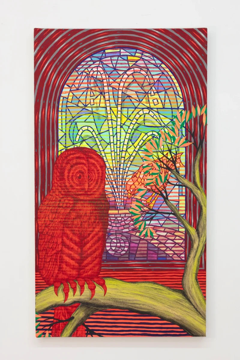 Andrew Schoultz, Red Owl, Red Bird, 2026