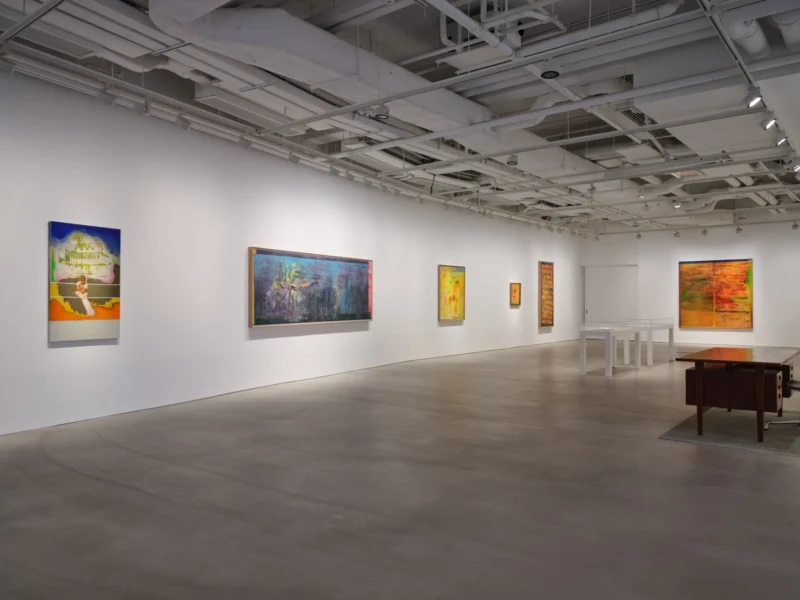 Installation shot from Frank Bowling. Like Water, @ Hauser & Wirth