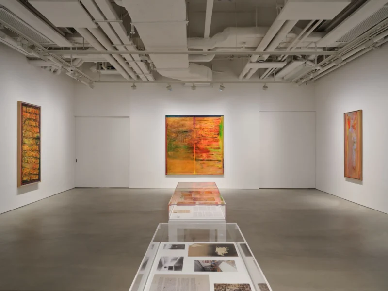 Installation shot from Frank Bowling. Like Water, @ Hauser & Wirth