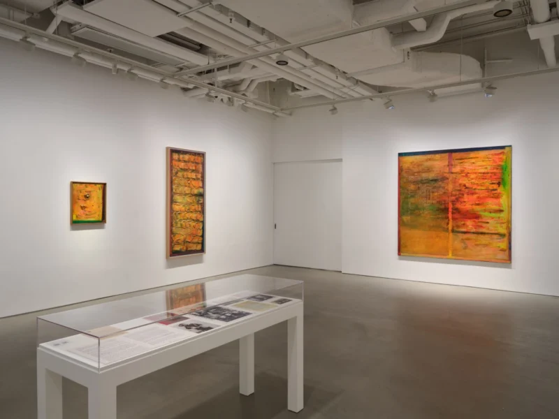 Installation shot from Frank Bowling. Like Water, @ Hauser & Wirth