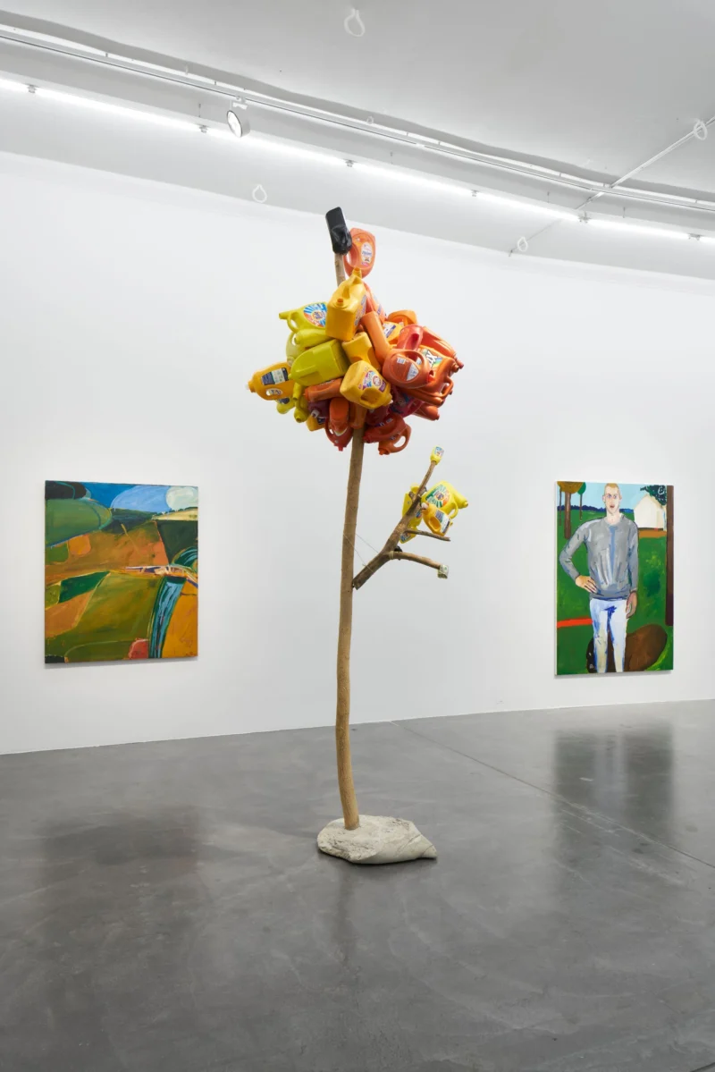 Installation shot from James Jarvaise & Henry Taylor. Sometimes a straight line has to be crooked, @ Hauser & Wirth
