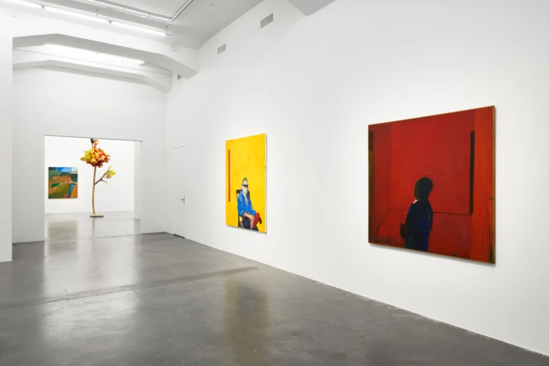 Installation shot from James Jarvaise & Henry Taylor. Sometimes a straight line has to be crooked, @ Hauser & Wirth