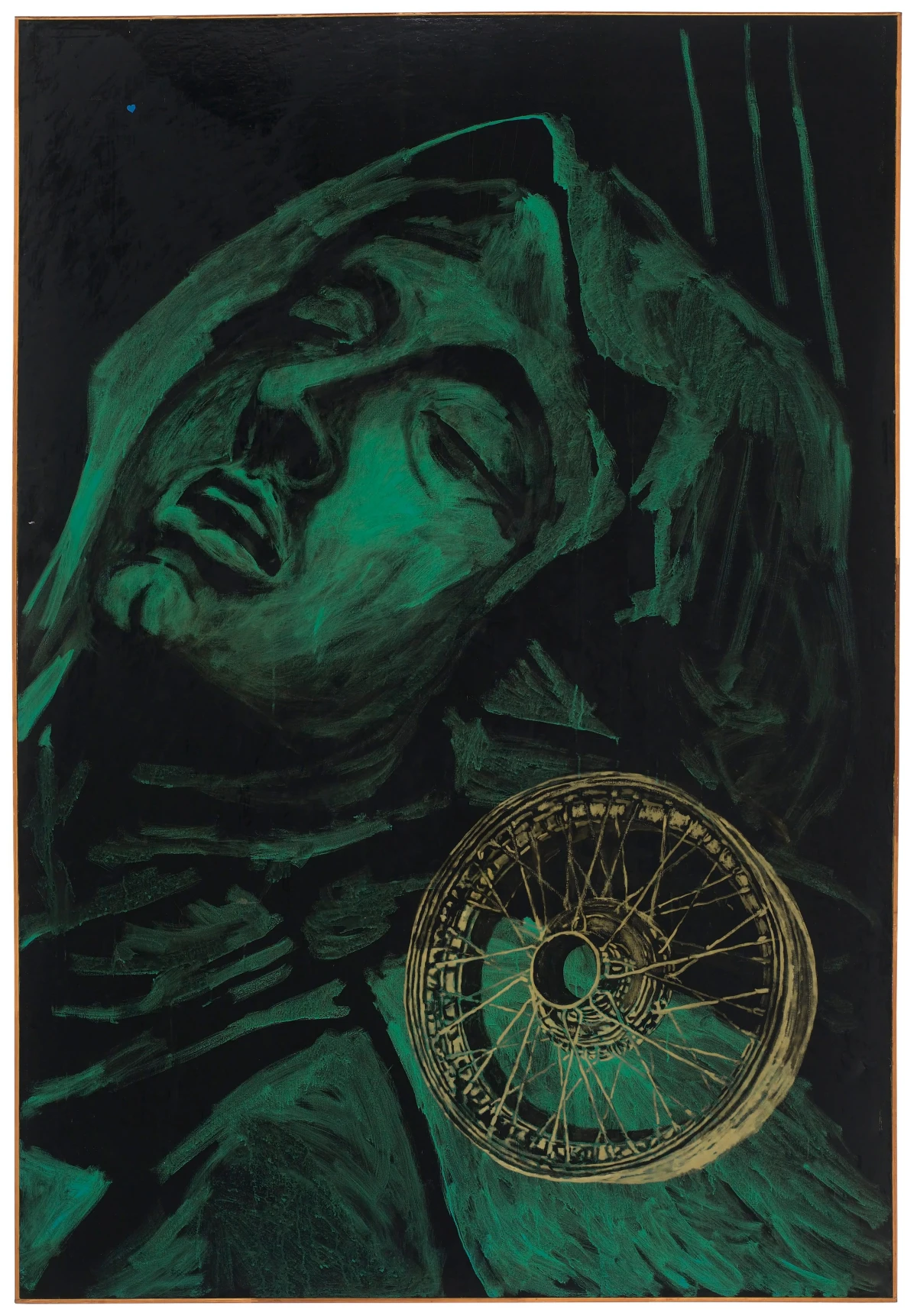 Wally Hedrick, Madonna and Wire Wheel, 1983