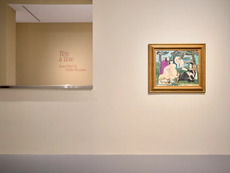 Installation shot from Tête à tête: Joan Miró & Pablo Picasso, @ Nahmad Projects