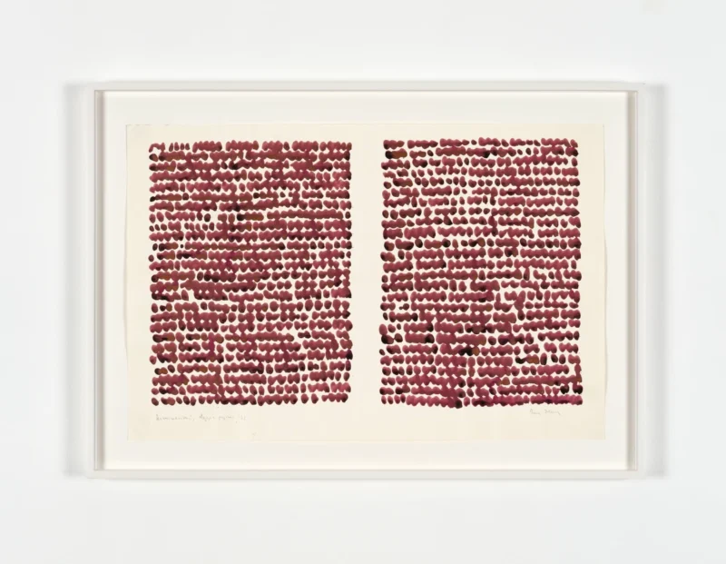 Irma Blank, Germinazioni, doppia pagina, 1982