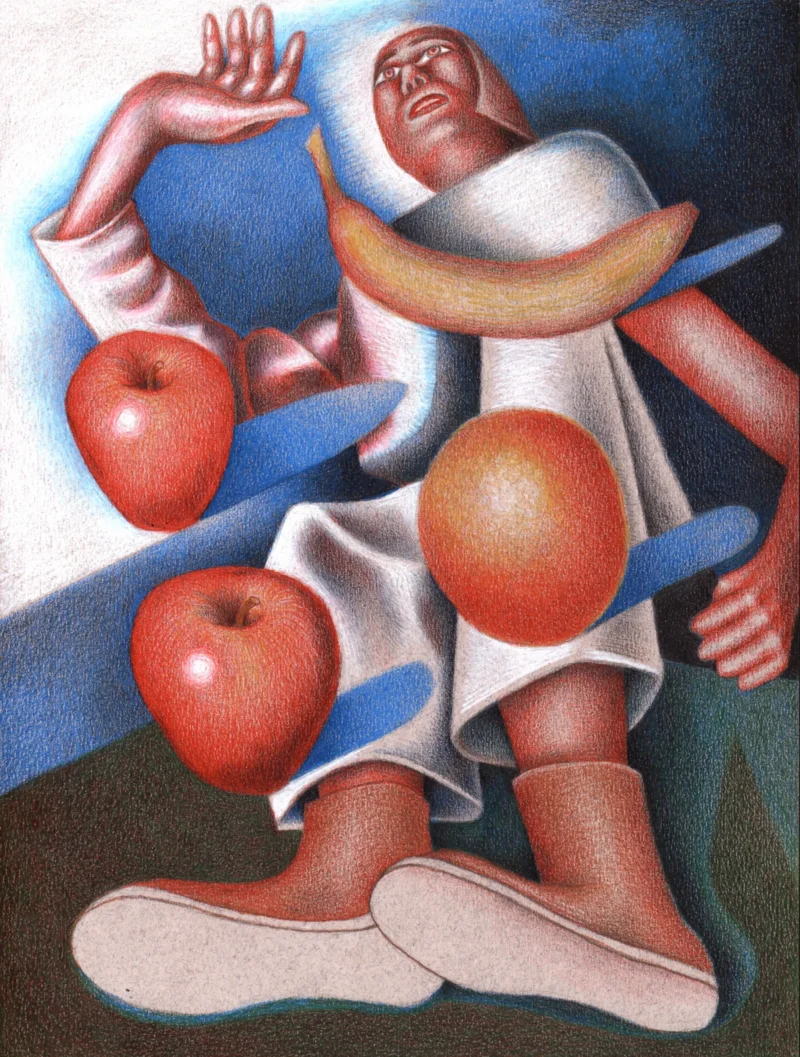 Jason Herr, Two Apples an Orange and a Banana, 2026