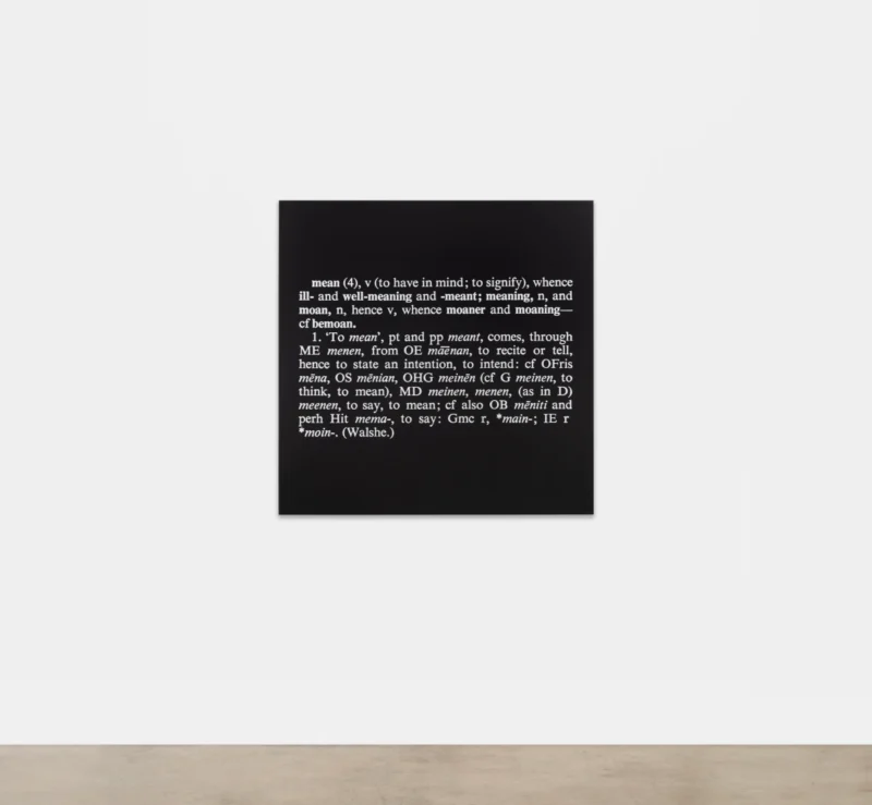 Joseph Kosuth, Titled (Art as Idea as Idea)' [mean] (Ety.-E.P.), 1967