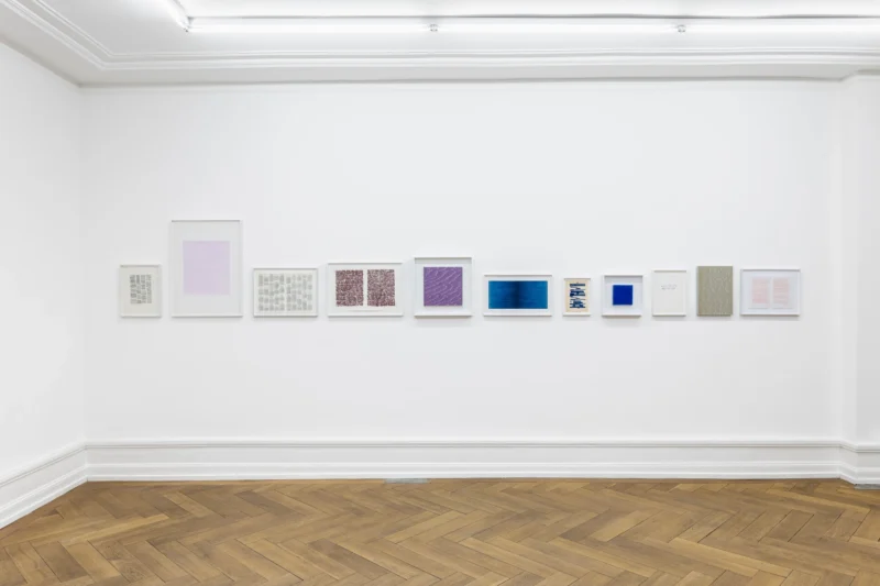 Installation shot from Irma Blank: Being Here, @ Mai 36 Galerie