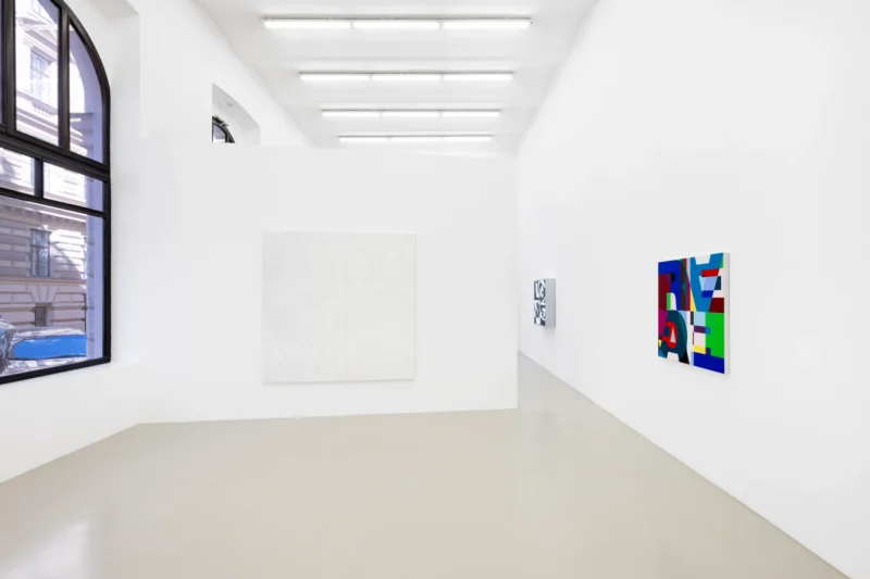 Installation shot from Heimo Zobernig: this not this, @ MEYER*KAINER