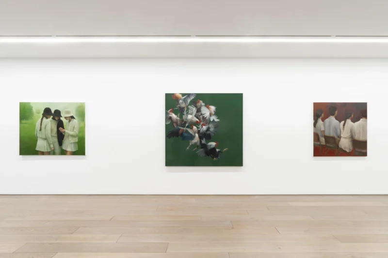 Installation shot from Holly Lowen: Colosseum, @ Perrotin