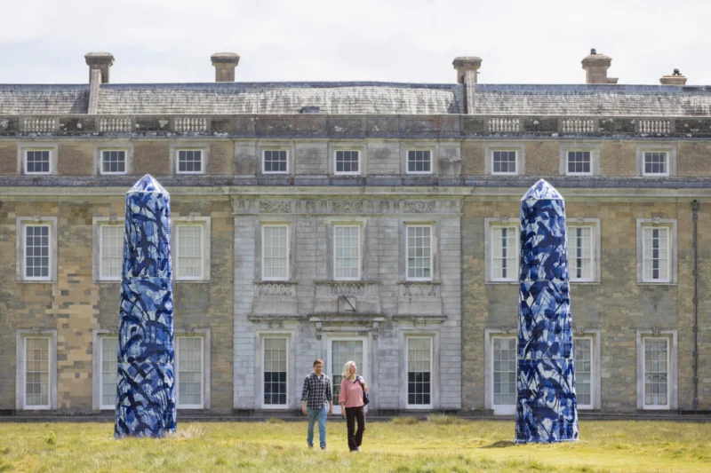 Installation shot from Expressions in Blue: Monumental Porcelain by Felicity Aylieff, @ Petworth House and Park