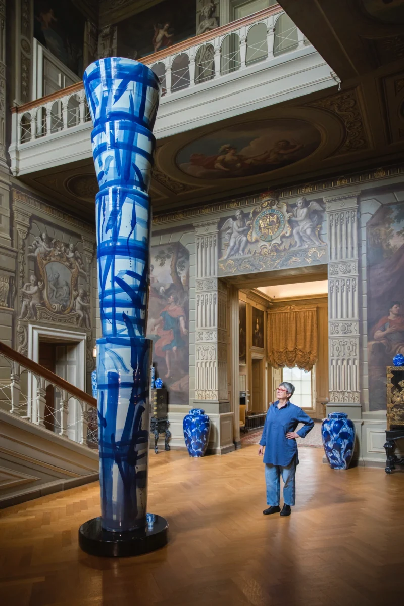 Installation shot from Expressions in Blue: Monumental Porcelain by Felicity Aylieff, @ Petworth House and Park