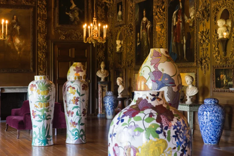 Installation shot from Expressions in Blue: Monumental Porcelain by Felicity Aylieff, @ Petworth House and Park