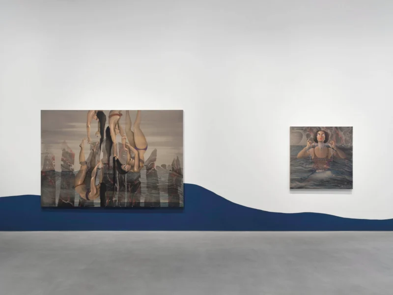 Installation shot from Hayv Kahraman: What cannot be said will be wept, @ Pilar Corrias
