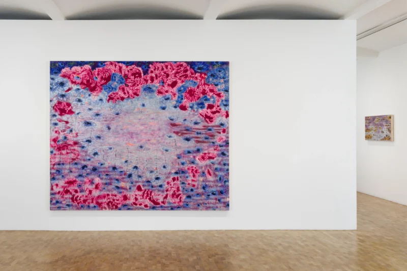 Installation shot from Sophia Loeb: O Manifesto da Luz antes do Amanhecer (The Manifesto of Light Before Dawn), @ Pippy Houldsworth Gallery