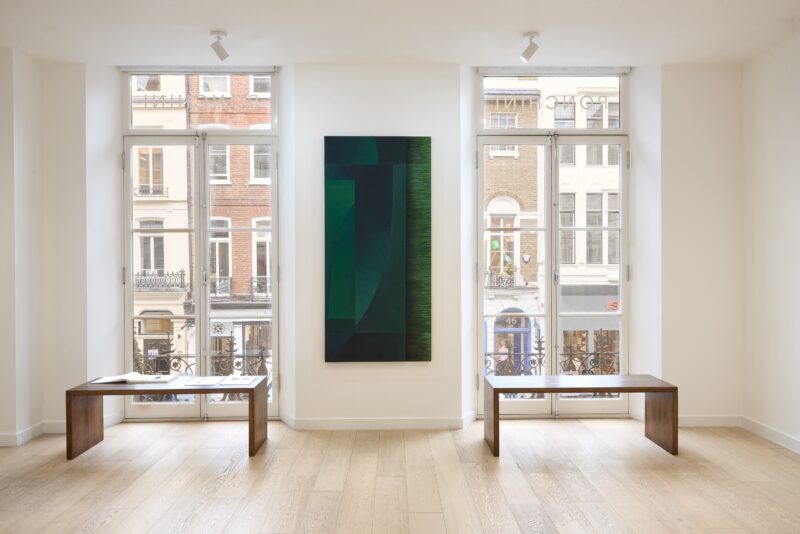 Installation shot from Rebecca Ward: lighter later, @ Ronchini