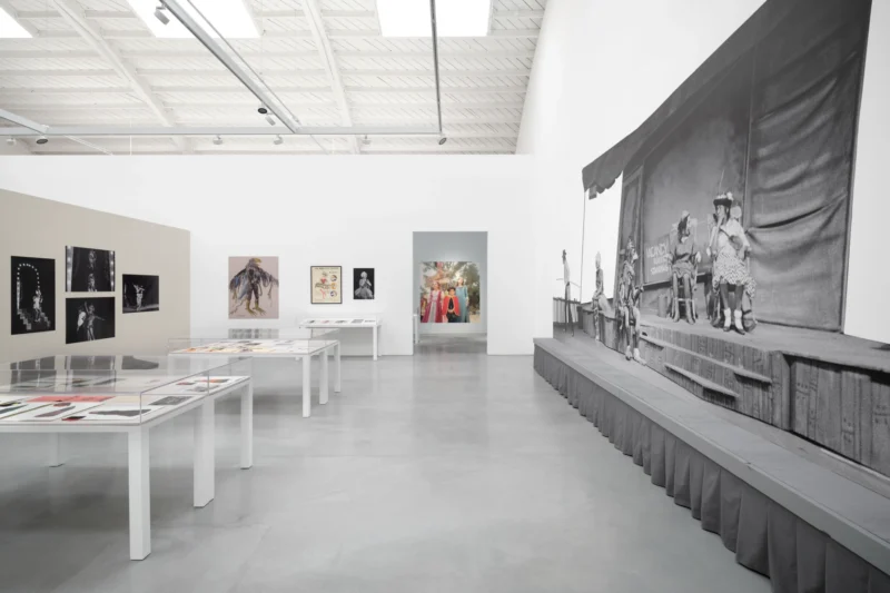 Installation shot from Let’s Get It On: The Wearable Art of Betye Saar, @ Roberts Projects
