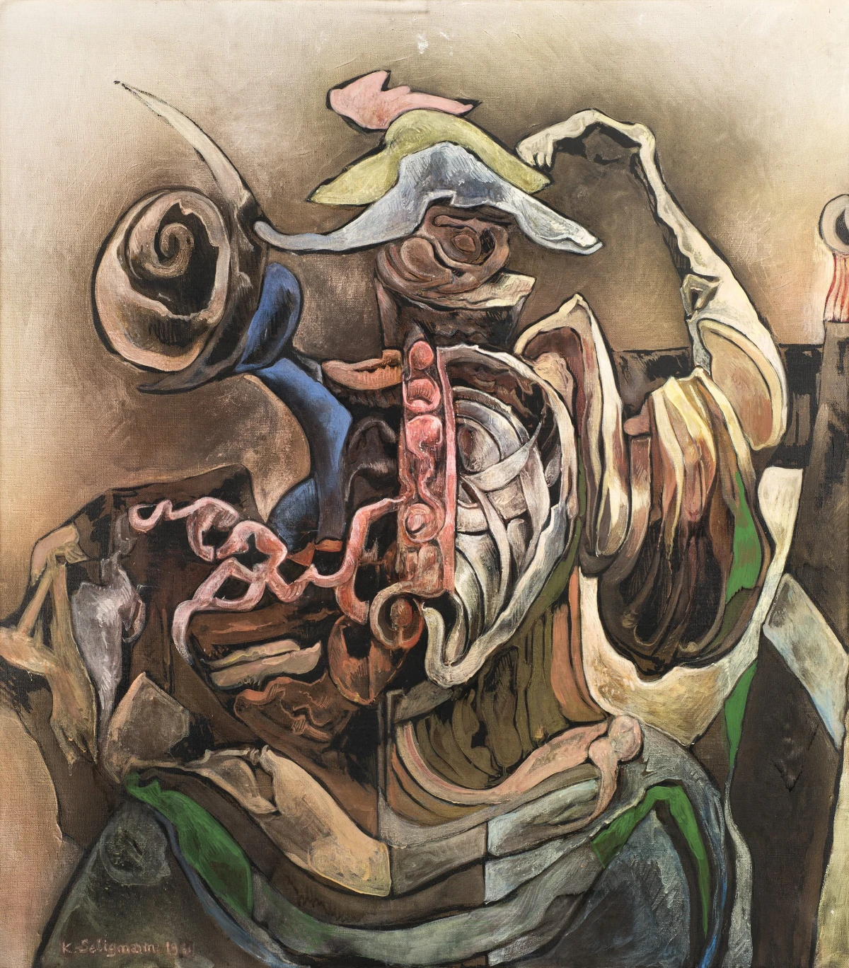 Kurt Seligmann, Pierrot Seated, 1961
