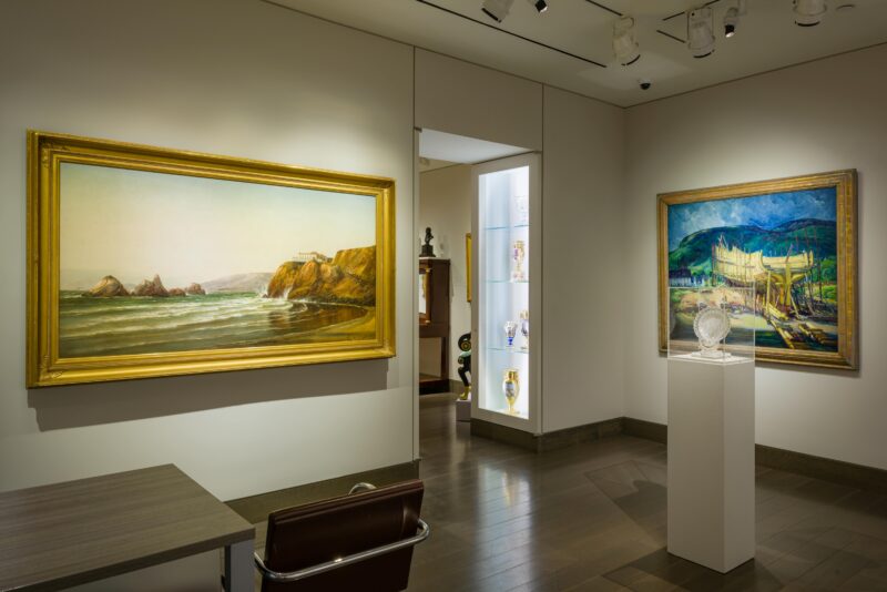Installation shot from Shorelines: Views from the Edge, @ Hirschl & Adler