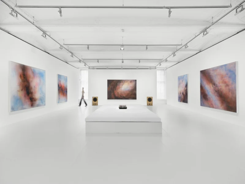 Installation shot from Oliver Beer: The Sky in the Cave, @ Thaddaeus Ropac